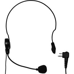 Fones de ouvido sanfonado com microfone de braço e PTT