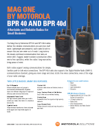 Mag One da Motorola Solutions, Datasheet de A8 e D8