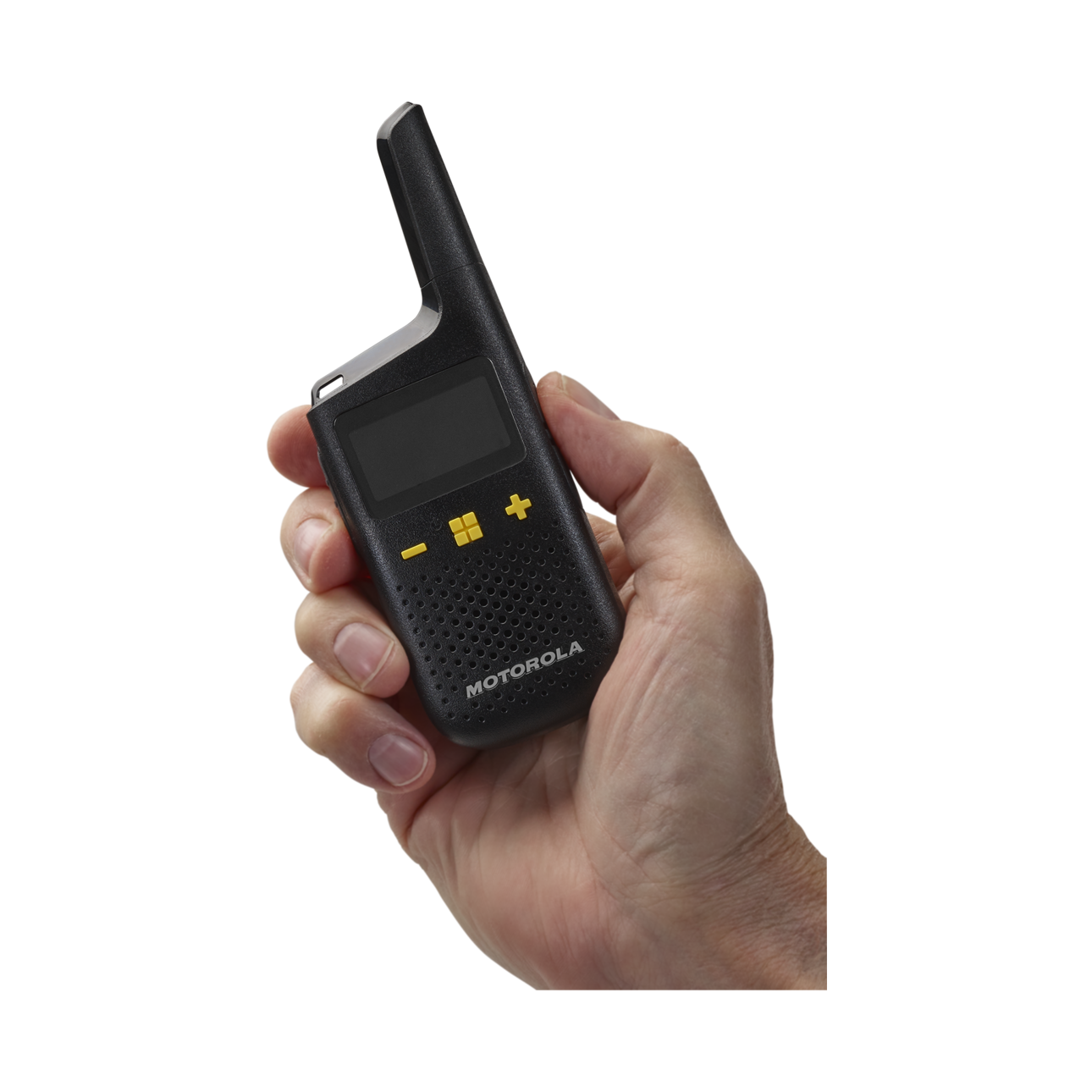 XT185 with hand holding radio