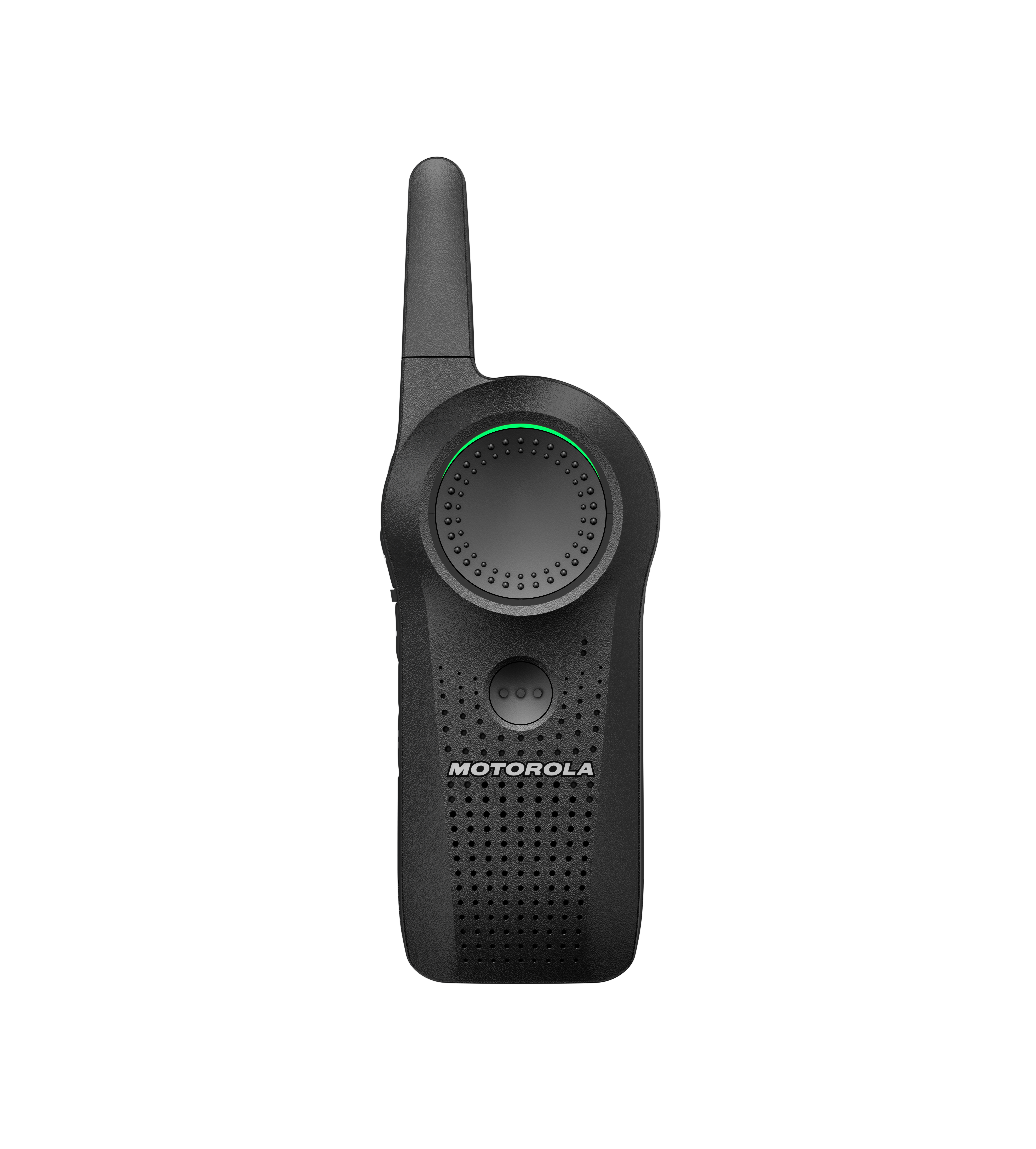 Front of device, green LED