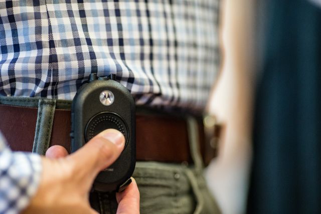 radio on belt