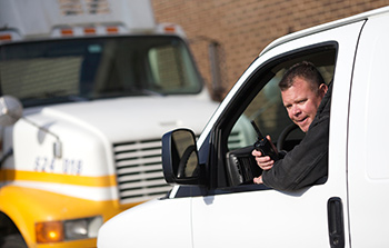 man in truck