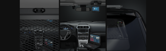 Police car internal view