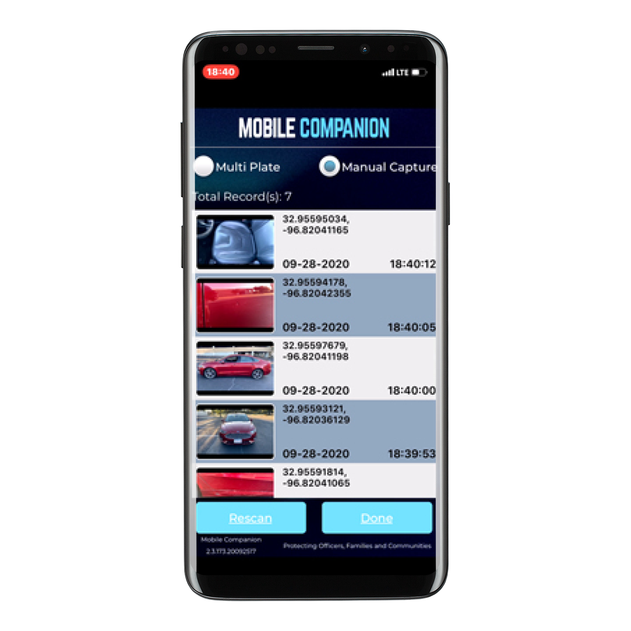 Vigilant mobile companion image review
