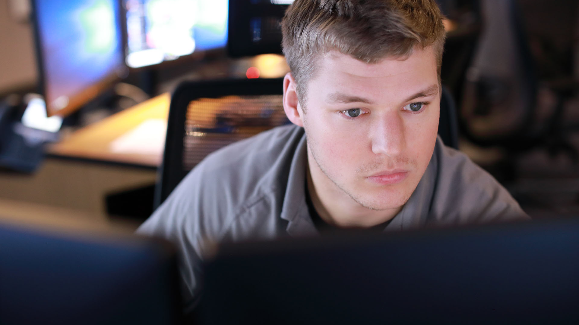 Records clerk managing digital evidence