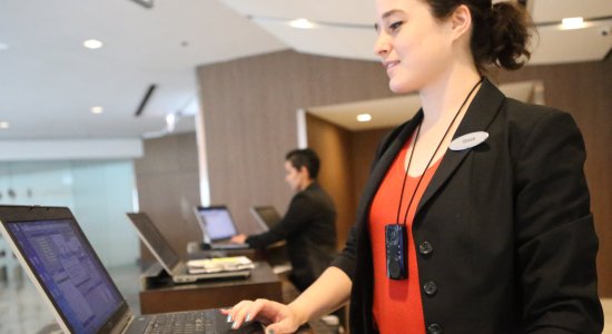 Hospitality Front Desk Push To Talk