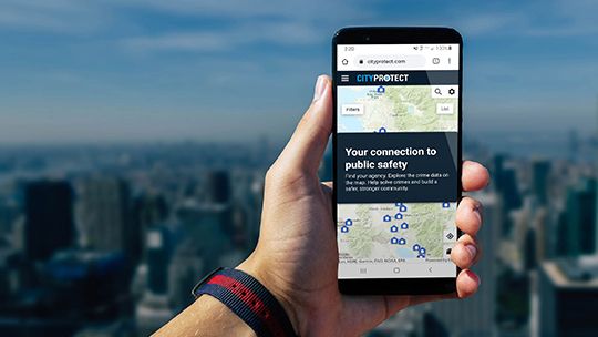 CityProtect on mobil